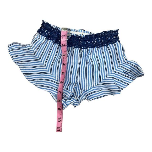 Calvin Klein Jeans Girls Elastic Waistband Shorts Blue White Stripe Sz 3T - Picture 3 of 5